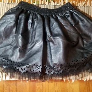 Black faux leather skirt Size 10-12